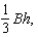 The volume V of the right triangular prism shown in the figure is   where B is the area of the base and h is the height of the prism.   Approximate h, if   . A) 5.6 B) 19.5 C) 20.7 D) 19.9 E) 21.1