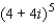 Use De Moivre's theorem to change the given complex number to the form   , where   and   are real numbers.   A)    B)    C)    D)    E)   