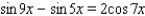 Use sum-to-product formulas to find the solutions of the equation.   A)    B)    C)    D)    E)   