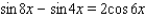 Use sum-to-product formulas to find the solutions of the equation.   A)    B)    C)    D)    E)   