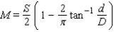 If an earthquake has a total horizontal displacement of S meters along its fault line, then the horizontal movement M of a point on the surface of Earth d kilometers from the fault line can be estimated using the formula   where D is the depth (in kilometers)  below the surface of the focal point of the earthquake. Approximate the depth D of the focal point of an earthquake with S = 5 m if a point on the surface of Earth 7 kilometers from the fault line moved 0.67 meters horizontally. Round the answer to the nearest hundredth. A)    km B)    km C)    km D)    km E)    km