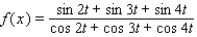 Use the graph of f to find the simplest expression g(x)  such that the equation f (x)  = g (x)  is an identity.     A)    B)    C)    D)    E)   