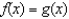 Use the graph of f to find the simplest expression g(x)  such that the equation   is an identity.   A)    B)    C)    D)    E)   