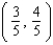 Let P ( t )  be the point on the unit circle U that corresponds to t. If P ( t )  has the coordinates   , find   ,   ,   ,   . A)      B)      C)      D)      E)     
