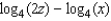 Write the expression as one logarithm.   A)    B)    C)    D)    E)   