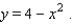 <strong>An arch has the shape of the parabola A rectangle is fit under the arch by selecting a point on the parabola (see the figure). If the rectangle has base and height . Find the base of a second rectangle that has the same area. </strong> A)2.61 B)3.61 C)4.61 D)4.46 E)5