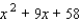 A polynomial f ( x )  with real coefficients and leading coefficient 1 has the given zero and degree. Express f ( x )  as a product of linear and quadratic polynomials with real coefficients that are irreducible over R.   A)    B)    C)    D)    E)   