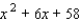 A polynomial f ( x )  with real coefficients and leading coefficient 1 has the given zero and degree. Express f ( x )  as a product of linear and quadratic polynomials with real coefficients that are irreducible over R.   A)    B)    C)    D)    E)   