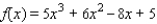 Use synthetic division to find     ;   A) f ( 3 )  = 80 B) f ( 3 )  = 165 C) f ( 3 )  = 189 D) f ( 3 )  = 170 E) f ( 3 )  = 5