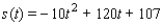 An object is projected vertically upward from the top of a building with an initial velocity of   ft/sec. Its distance   in feet above the ground after   seconds is given by the equation   Find its maximum distance above the ground. A)    ft B)    ft C)    ft D)    ft E)    ft