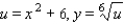 Find a composite function form for y if:   A)    B)    C)    D)    E)   