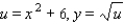 Find a composite function form for y if:   A)    B)    C)    D)    E)   