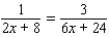 Solve the equation.   A)    B)    C) All real numbers except -4 D) All real numbers except 4 E) No solution