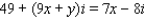 Find the values of x and y, where x and y are real numbers.   A)    B)    C)    D)    E)   