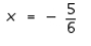 Solve the equation   A)    B)    C)    D)    E) no solution
