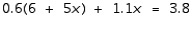 Solve the equation   A)    B)    C)    D)    E)   
