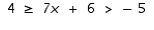 Solve the inequality :   A)    B)    C)    D)    E)   