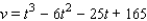 As a particle moves along a straight path, its speed v (in cm/sec)  at time t (in seconds)  is given by the equation below. For what subintervals of the time interval [0, 8] will its speed be at least 15 cm/sec?   A)    B)    C)    D)    E)   