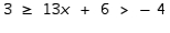 Solve the inequality :   A)    B)    C)    D)    E)   