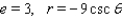Find a polar equation of the conic with focus at the pole that has the eccentricity and equation of directrix.   A)    B)    C)    D)    E)   