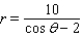 Find an equation in x and y for the polar equation.   A)    B)    C)    D)    E)   