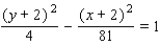 Find the vertices, the foci, and the equations of the asymptotes of the hyperbola.   A)      B)      C)      D)      E)     