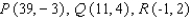 Find an equation for the parabola that has a horizontal axis and passes through the given points.   A)    B)    C)    D)    E)   