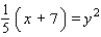 Identify the graph of the equation as a parabola (with vertical or horizontal axis) , circle, ellipse, or hyperbola.   A) Parabola with horizontal axis B) Circle C) Ellipse D) Hyperbola E) Parabola with vertical axis