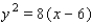 Find an equation of the parabola that satisfies the condition. Vertex   , focus   A)    B)    C)    D)    E)   