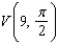 Find a polar equation in r and   of the parabola with focus at the pole and the given vertex.   A)    B)    C)    D)    E)   