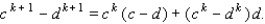 Use the principle of mathematical induction to find the factor of the expression.   Hint:   A)    B)    C)    D)    E) n