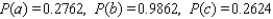 A man is 54 years old and a woman is 34 years old. The probability that the man will be alive in 10 years is 0.77, whereas the probability that the woman will be alive 10 years from now is 0.94. Assume that their life expectancies are unrelated. A. Find the probability that they will both be alive 10 years from now. B. Find the probability that neither one will be alive 10 years from now. C. Find the probability that at least one of the two will be alive 10 years from now. A) B) C) D) E)