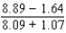 Approximate the real-number expression to four decimal places.   A) 8.7110 B) 2.6316 C) 1.9149 D) 0.7915 E) -0.4338
