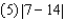 Rewrite the number without using the absolute value symbol, and simplify the result.   A) 105 B) 35 C) 21 D) -105 E) -35