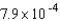 Express the number in decimal form.   A) 0.079 B) 0.0000079 C) 0.00079 D) 0.000079 E) 0.0079