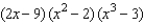 Express as a polynomial.   A) 2x<sup> 6 </sup> - 9x<sup> 5 </sup> - 4x<sup> 4 </sup> + 24x<sup> 3 </sup> + 27x<sup> 2 </sup> + 12x - 54 B) 2x<sup> 6 </sup> - 9x<sup> 5 </sup> - 4x<sup> 4 </sup> + 12x<sup> 3 </sup> + 27x<sup> 2 </sup> + 12x - 54 C) 2x<sup> 4 </sup> - 9x<sup> 5 </sup> - 4x<sup> 3 </sup> + 2x<sup> 6 </sup> + 9x<sup> 2 </sup> + 12x - 54 D) 2x<sup> 6 </sup> - 9x<sup> 5 </sup> - 4x<sup> 4 </sup> + 27x<sup> 3 </sup> - 12x<sup> 2 </sup> + 12x - 54 E) 2x<sup> 4 </sup> - 9x<sup> 3 </sup> - 4x<sup> 5 </sup> + 24x<sup> 6 </sup> + 27x<sup> 2 </sup> + 12x - 54