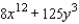 Factor the polynomial.   A) (2x<sup> 4 </sup> + 5y)  (4x<sup> 8 </sup> + 20x<sup> 4 </sup>y - 25y<sup> 2 </sup>)  B) (2x<sup> 4 </sup> - 5y)  (4x<sup> 8 </sup> + 10x<sup> 4 </sup>y + 25y<sup> 2 </sup>)  C) (2x<sup> 4 </sup> + 5y)  (4x<sup> 8 </sup> - 10x<sup> 4 </sup>y + 25y<sup> 2 </sup>)  D) (2x<sup> 8 </sup> + 5y)  (4x<sup> 4 </sup> - 10x<sup> 4 </sup>y + 25y<sup> 2 </sup>)  E) (2x<sup> 4 </sup> + 5y)  (4x<sup> 8 </sup> - 20x<sup> 4 </sup>y + 25y<sup> 2 </sup>) 