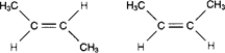 The two molecules in the following figure represent:   A)  ionized structures. B)  enantiomers. C)  secondary structures. D)  geometric isomers. E)  polymers.