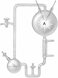  The following questions refer to the figure above illustrating Miller's reaction chamber. -This apparatus was used in the primitive Earth atmosphere simulation experiments performed by A)  Stanley Miller. B)  Thomas Brock. C)  Australian researchers. D)  Jeon Kwang. E)  Lynn Margulis.