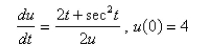 Solve the initial-value problem.  