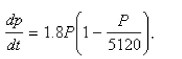 A population is modeled by the differential equation   For what values of   is the population decreasing?