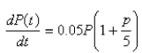 Suppose that a population grows according to a logistic model with carrying capacity   and   per year.Choose the logistic differential equation for these data. A)    B)    C)    D)    E)   