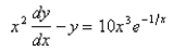 Solve the differential equation.Select the correct Answer   A)    B)    C)    D)    E)   