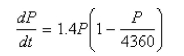 A population is modeled by the differential equation.   For what values of P is the population increasing? Select the correct Answer A)    B)    C)    D)    E)   