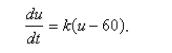 Newton's Law of Cooling states that the rate of cooling of an object is proportional to the temperature difference between the object and its surroundings.Suppose that a roast turkey is taken from an oven when its temperature has reached   and is placed on a table in a room where the temperature is   is the temperature of the turkey after   minutes, then Newton's Law of Cooling implies that   This could be solved as a separable differential equation.Another method is to make the change of variable   If the temperature of the turkey is   after half an hour, what is the temperature after 35 min? Select the correct Answer A)    B)    C)    D)    E)   