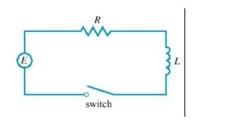 In the circuit shown in Figure, a generator supplies a voltage of   volts, the inductance is   the resistance is 40   , and   Find the current 0.2 s after the switch is closed.Round yourAnswer to two decimal places.  