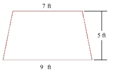 You are given the shape of the vertical ends of a trough that is completely filled with water.Find the force exerted by the water on one end of the trough.(The weight density of water is   .)  