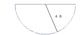 Select the correct Answer: for each question. -You are given the shape of the vertical ends of a trough that is completely filled with water.Find the force exerted by the water on one end of the trough.(The weight density of water is     A) 666 lb B) 1,331 lb C) 2,662 lb D) 333 lb
