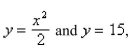 A large tank is designed with ends in the shape of the region between the curves   measured in feet.Find the hydrostatic force on one end of the tank if it is filled to a depth of   ft with gasoline.(Assume that the density of the gasoline is  