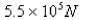 A trough is filled with a liquid of density 855   The ends of the trough are equilateral triangles with sides   m long and vertex at the bottom.Find the hydrostatic force on one end of the trough.Select the correct Answer A)    B)    C)    D)    E)   